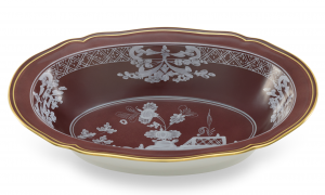 Ginori Oriente Italiano Castagna Oval Bowl - 9.75"